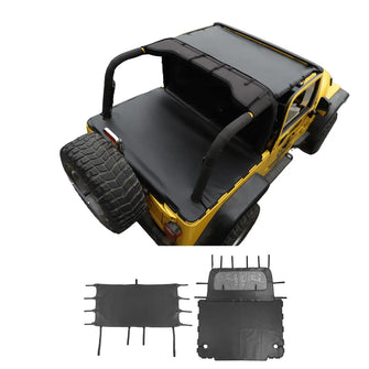 For 1997-2006 Jeep Wrangler TJ Leather Soft Top Bikini & Trunk Isolation Partition Cover RT-TCZ
