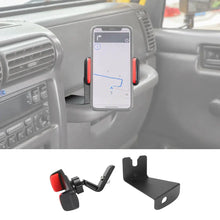 For 1997-2006 Jeep Wrangler TJ Multi-Functional Phone & Radio Holder Walkie Talkie Mount Bracket, 2 in 1 Bolt-on Stand Bracket RT-TCZ