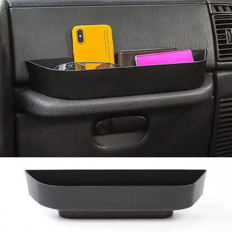 For 1997-2006 Jeep Wrangler TJ Passenge rCo-Pilot Grab Bar Storage Box Tray Organizer, Black RT-TCZ