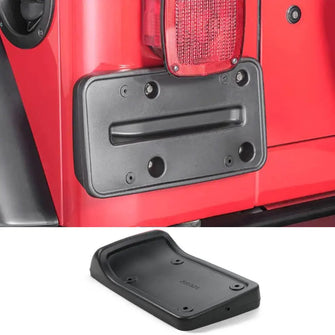 For 1997-2006 Jeep Wrangler TJ Rear License Plate Frame Holder Mount Bracket Black RT-TCZ