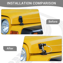 For 1997-2006 Jeep Wrangler TJ Stainless Steel Locking Hood Latch Catch Cover Kit RT-TCZ