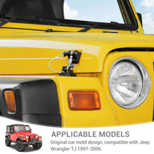 For 1997-2006 Jeep Wrangler TJ Stainless Steel Locking Hood Latch Catch Cover Kit RT-TCZ