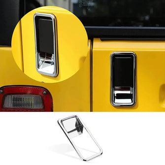 For 1997-2006 Jeep Wrangler TJ Tailgate Exterior Door Rear Trunk Grab Handle Bowl Cover Trim Chrome RT-TCZ