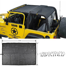 For 1997-2006 Jeep Wrangler TJ Top Front & Rear Sunshade Mesh Cover Shade Bikini UV Protection RT-TCZ