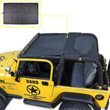 For 1997-2006 Jeep Wrangler TJ Top Front & Rear Sunshade Mesh Cover Shade Bikini UV Protection RT-TCZ