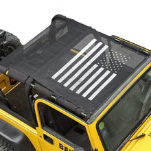 For 1997-2007 Jeep Wrangler TJ Top Sunshade Mesh Cover Provides UV Sun Protection Original US Flag Durable Polyester RT-TCZ