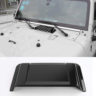 For 1997-2017 Jeep Wrangler TJ JK JKU Hood Vent Scoop Trim Cover Black RT-TCZ