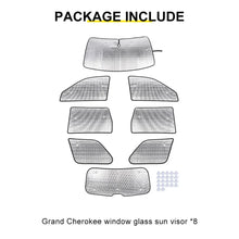 For 2007-2010 Jeep Grand Cherokee Full Set Window Sunshade Sunscreen Visor UV Protection Sunshade（8 pcs） RT-TCZ