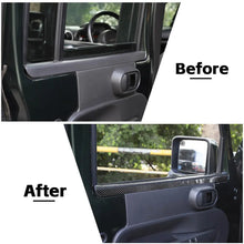 For 2007-2010 Jeep Wrangler JK Carbon Fiber Interior Window Decor Strips Cover Trim RT-TCZ