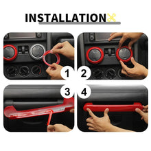 For 2007-2010 Jeep Wrangler JK Center Console Decor Trim Cover Kit RT-TCZ