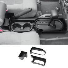 For 2007-2010 Jeep Wrangler JK Interior Center Console Gear Shift Cup Holder Storage Box (3 pcs) RT-TCZ