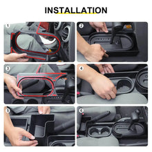For 2007-2010 Jeep Wrangler JK Interior Center Console Gear Shift Cup Holder Storage Box (3 pcs) RT-TCZ