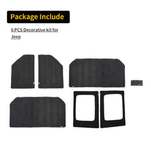 For 2007-2010 Jeep Wrangler JK Interior Rear Window Roof Heat Insulation Cotton (6 pcs) RT-TCZ