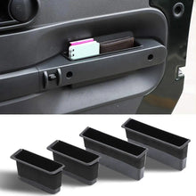 For 2007-2010 Jeep Wrangler JK JKU 4 PCS Inner Door Handle Storage Box, Organizer Grab Handle Bin, Black RT-TCZ