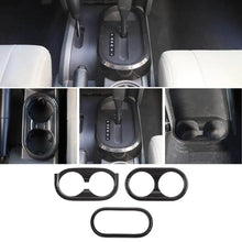 For 2007-2010 Jeep Wrangler JK JKU Gear Shift Panel Trim Cover Front & Rear Cup Holder Trim Cover RT-TCZ