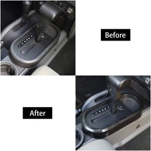 For 2007-2010 Jeep Wrangler JK JKU Gear Shift Panel Trim Cover Front & Rear Cup Holder Trim Cover RT-TCZ