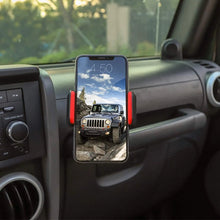 For 2007-2010 Jeep Wrangler JK JKU Multi-Functional JK Phone Holder, 2 in 1 Phone & Walkie Talkie Bracket Red RT-TCZ