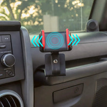 For 2007-2010 Jeep Wrangler JK JKU Multi-Functional JK Phone Holder, 2 in 1 Phone & Walkie Talkie Bracket Red RT-TCZ