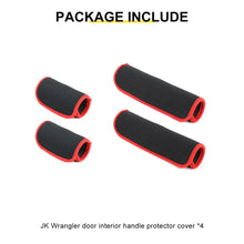 For 2007-2010 Jeep Wrangler JK Red Interior Door Handle Neoprene Cover Accessories（4 pcs） RT-TCZ