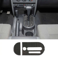 For 2007-2010 Jeep Wrangler JK Soft Carbon Fiber Console Gear Shift Panel Cover Trim RT-TCZ