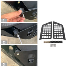 For 2007-2010 Jeep Wrangler JKU Rear Door Net Replacement Aluminum Door Pocket Map Storage Pocket Rack Shelf RT-TCZ