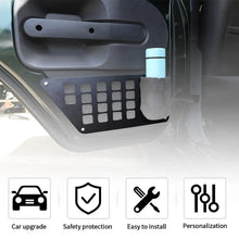 For 2007-2010 Jeep Wrangler JKU Rear Door Net Replacement Aluminum Door Pocket Map Storage Pocket Rack Shelf RT-TCZ