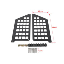 For 2007-2010 Jeep Wrangler JKU Rear Door Net Replacement Aluminum Door Pocket Map Storage Pocket Rack Shelf RT-TCZ