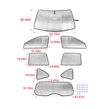 For 2007-2016 Jeep Compass 4-Door Windshield Sunshade Side Full Window Sunscreen Heat Insulation Sun Visor 8PCS RT-TCZ