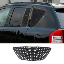 For 2007-2016 Jeep Compass 4 x Rear Triangular Window Glass Plate Trim Black RT-TCZ
