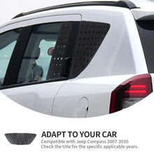 For 2007-2016 Jeep Compass 4 x Rear Triangular Window Glass Plate Trim Black RT-TCZ
