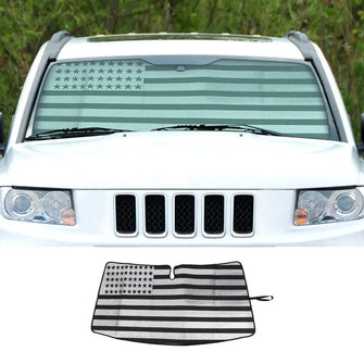 For 2007-2016 Jeep Compass Car Windshield Sunshade, Front Window Sun Shade Foldable Sun Visor Sunscreen RT-TCZ