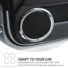 For 2007-2016 Jeep Compass/For 2011-2016 Jeep Patriot Car Door Speaker Horn Collar Frame Ring Trim RT-TCZ