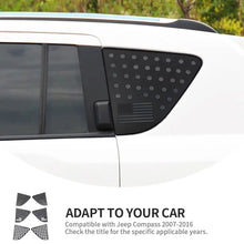 For 2007-2016 Jeep Compass Rear Window Cover Aluminum Alloy Glass Panel Black RT-TCZ