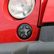 For 2007-2017 Jeep Wrangler JK JKU Front Turn Signal Light Cover Guard Trim Star Front Lamp Cover Blinker Insert Guard Cover RT-TCZ