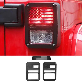 For 2007-2017 Jeep Wrangler JK JKU Tail Light Guards & Third Brake Light Cover RT-TCZ