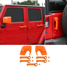 For 2007-2017 Jeep Wrangler JK Rearview Mirror Cover & Door Handle Trim Shell Cover Kit RT-TCZ