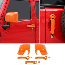 For 2007-2017 Jeep Wrangler JK Rearview Mirror Cover & Door Handle Trim Shell Cover RT-TCZ