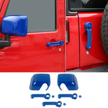 For 2007-2017 Jeep Wrangler JK Rearview Mirror Cover & Door Handle Trim Shell Cover RT-TCZ