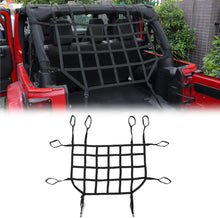 For 2007-2017 Jeep Wrangler JKU 4 Door Mesh Cargo Trunk Side Back Net Restraint Protective Roof Top Baggage Black RT-TCZ