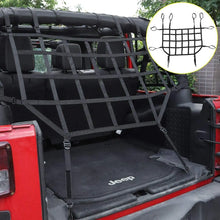 For 2007-2017 Jeep Wrangler JKU 4 Door Mesh Cargo Trunk Side Back Net Restraint Protective Roof Top Baggage Black RT-TCZ