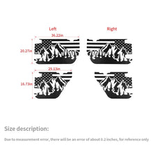 For 2007-2018 Jeep Wrangler JK 2/4 Door Car Door Decal Sticker American Flag RT-TCZ