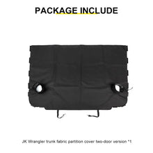 For 2007-2018 Jeep Wrangler JK 2-Door Rear Cargo Cover Privacy Shade Trunk Luggage Cover Waterproof RT-TCZ