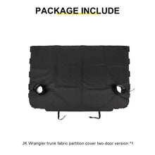 For 2007-2018 Jeep Wrangler JK 2-Door Rear Cargo Cover Privacy Shade Trunk Luggage Cover Waterproof RT-TCZ