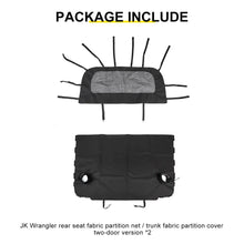 For 2007-2018 Jeep Wrangler JK 2-Door Trunk Divider & Cargo Cover Cargo Privacy Shade (2 pcs) RT-TCZ