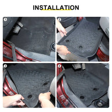 For 2007-2018 Jeep Wrangler JK 2-Door Version Original Front Row Double Hole Floor Mat Foot Mats (2 pcs) RT-TCZ