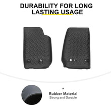 For 2007-2018 Jeep Wrangler JK 2-Door Version Original Front Row Double Hole Floor Mat Foot Mats (2 pcs) RT-TCZ