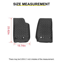 For 2007-2018 Jeep Wrangler JK 2-Door Version Original Front Row Double Hole Floor Mat Foot Mats (2 pcs) RT-TCZ
