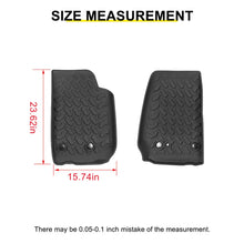 For 2007-2018 Jeep Wrangler JK 2-Door Version Original Front Row Double Hole Floor Mat Foot Mats (2 pcs) RT-TCZ