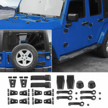 For 2007-2018 Jeep Wrangler JK 21 x Door Handle Hinge Cover Hood Rubber Head Cap Trim Cover Kit RT-TCZ