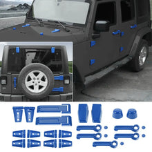 For 2007-2018 Jeep Wrangler JK 21 x Door Handle Hinge Cover Hood Rubber Head Cap Trim Cover Kit RT-TCZ